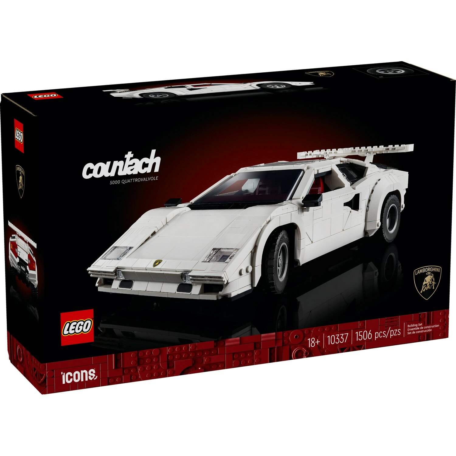 Конструктор LEGO Icons 10337 "Lamborghini Countach 5000 Quattrovalvole" 1506 дет.