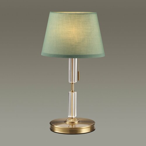 Настольная лампа цвет бронзовый/зеленый, цоколь E27 1*5-10W, ODEON LIGHT LONDON 4887/1T