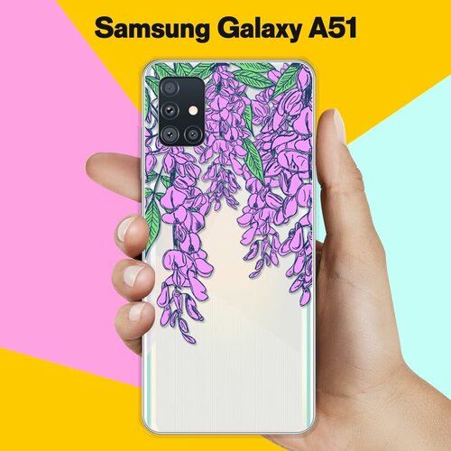 Силиконовый чехол Цветы фиолетовые на Samsung Galaxy A51