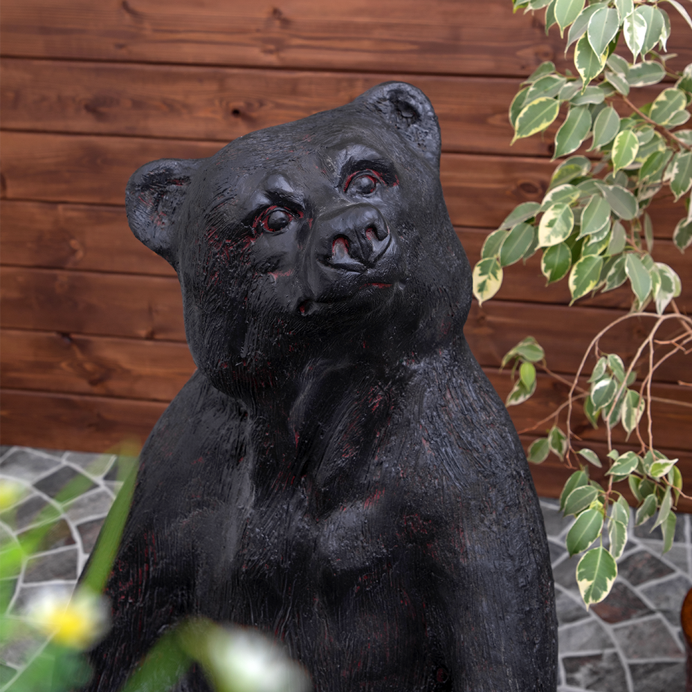 Садовая скамейка BOGACHO Медведи Два товарища коричневого цвета ручная работа - фотография № 2