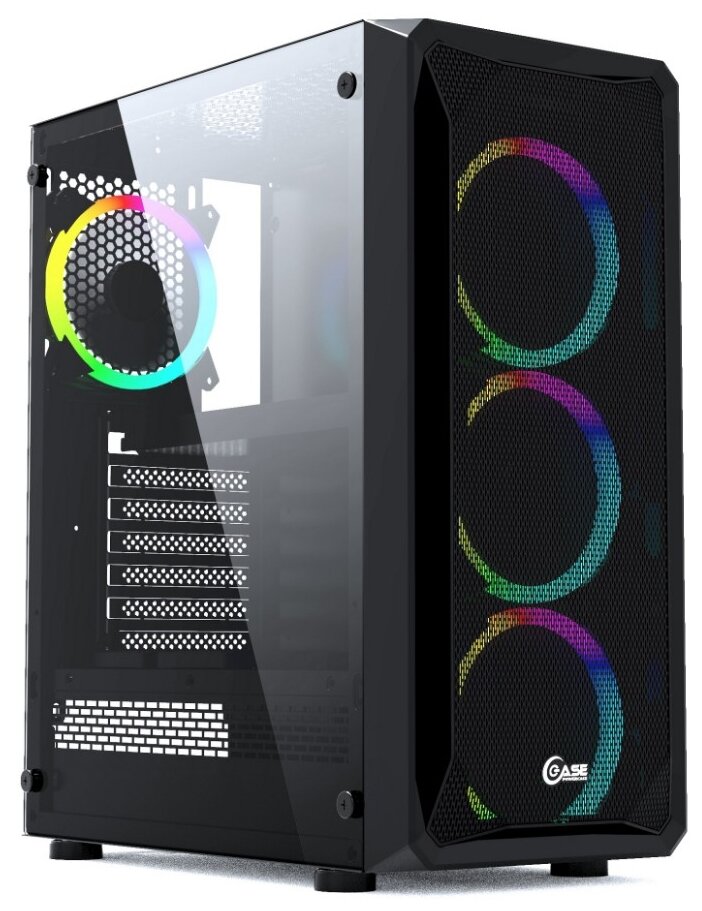 Корпус ATX Powercase Mistral Z4 Mesh LED CMIZB-L4 чёрный, без БП, с окном, USB 3.0, 2*USB 2.0, audio