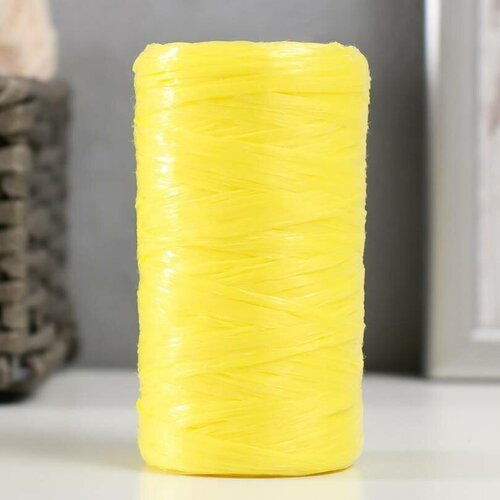 Пряжа для ручного вязания, 100% полипропилен, 200 м/50 гр, №2-3, яркий желтый, 5 шт.