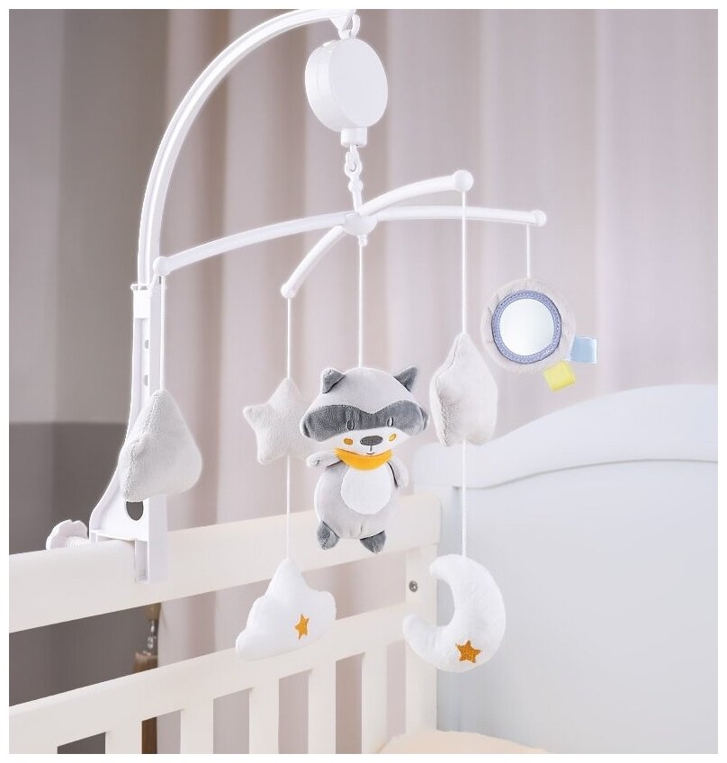 Музыкальный мобиль на кроватку / Карусель-мобиль на детскую кровать / Мобиль на кровать для малышей / Игрушки на кроватку для новорожденных