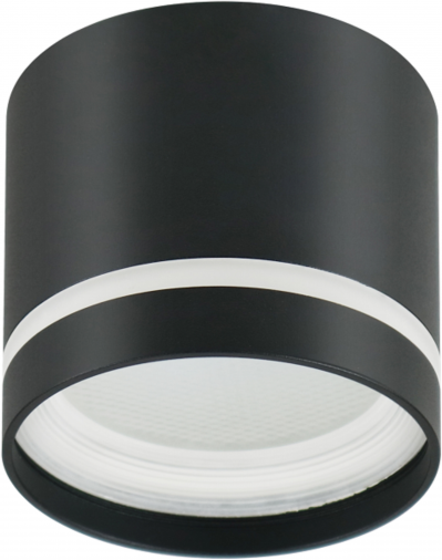 Светильник потолочный GX53 под лампу GX53 алюминий/акрил/черный/белый OL9 BK/WH ЭРА