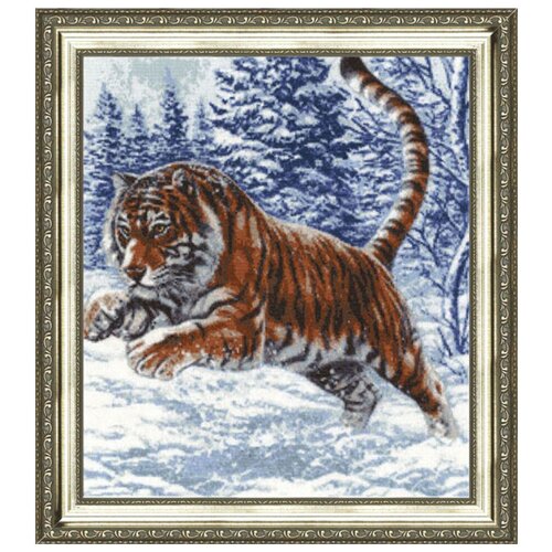 Золотое Руно Набор для вышивания Прыжок тигра (ДЖ-019), 40 х 35.2 см прыжок тигра