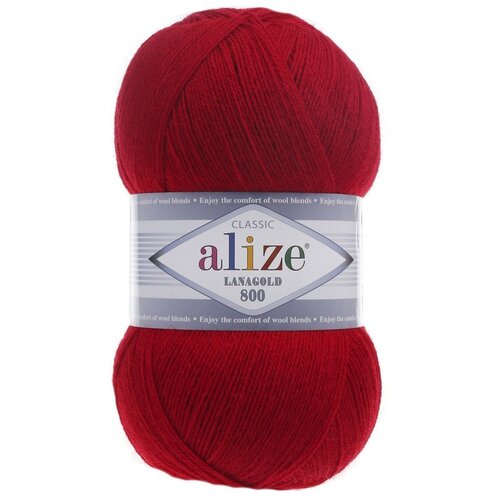 Пряжа Alize Lanagold 800, 49 % шерсть, 51 % акрил, 100 г, 730 м, 2 шт., 390 730 м alize merino royal цвет 31 светло розовый ализе мерино роял 50 г 100 м 10 мотков