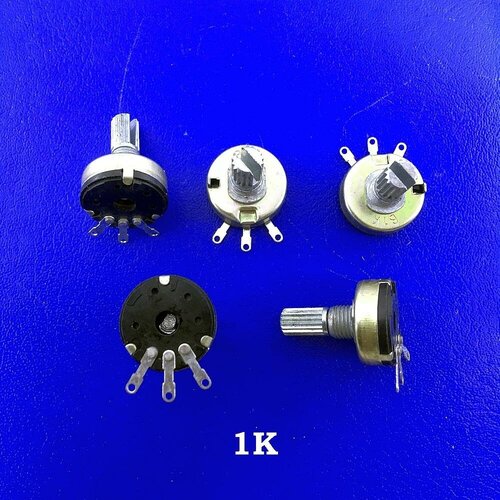 10 штук Резистор переменный RVC B1K RV17-2 (3 pin) моно (арт.75442)