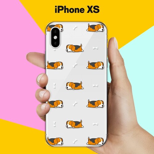 Силиконовый чехол Бигли спят на Apple iPhone Xs