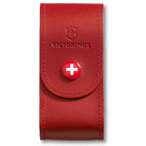 Чехол для ножей Victorinox 4.0521.1 91мм 5-8 уровней красный кожаный