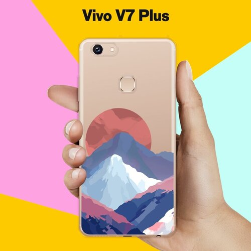 Силиконовый чехол на Vivo V7 Plus Горы / для Виво Ви 7 Плюс силиконовый чехол на vivo v7 plus виво v7 плюс розовая цветочная рамка прозрачный