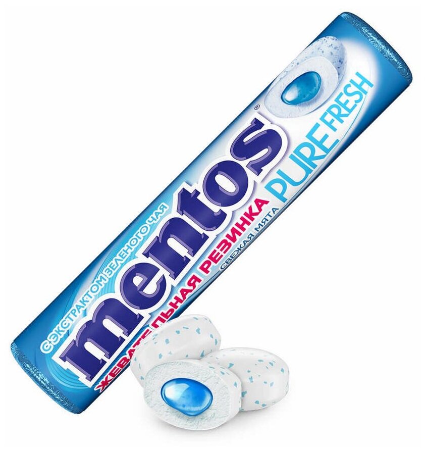 Жевательная резинка Mentos жидкий центр Мята ролл, 16г. - фотография № 14