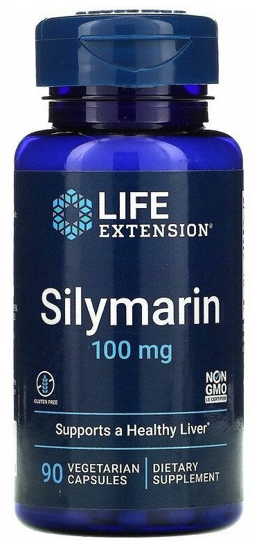 Life Extension Silymarin 100 мг (Силимарин) 90 вег капсул (Life Extension)