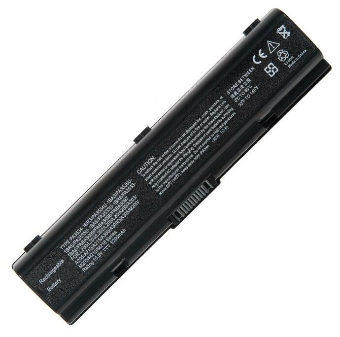 Аккумулятор для ноутбука Toshiba Satellite Pro A200, A210, A300, DynaBook AX, TX (10.8V, 5200mAh). PN: PA3534U-1BRS, PABAS099