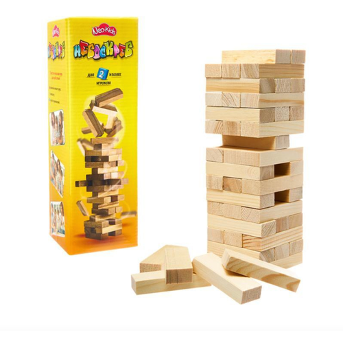 Настольная и развивающая игра для детей и взрослых Дженга настольная игра дженга jenga mini для детей и взрослых