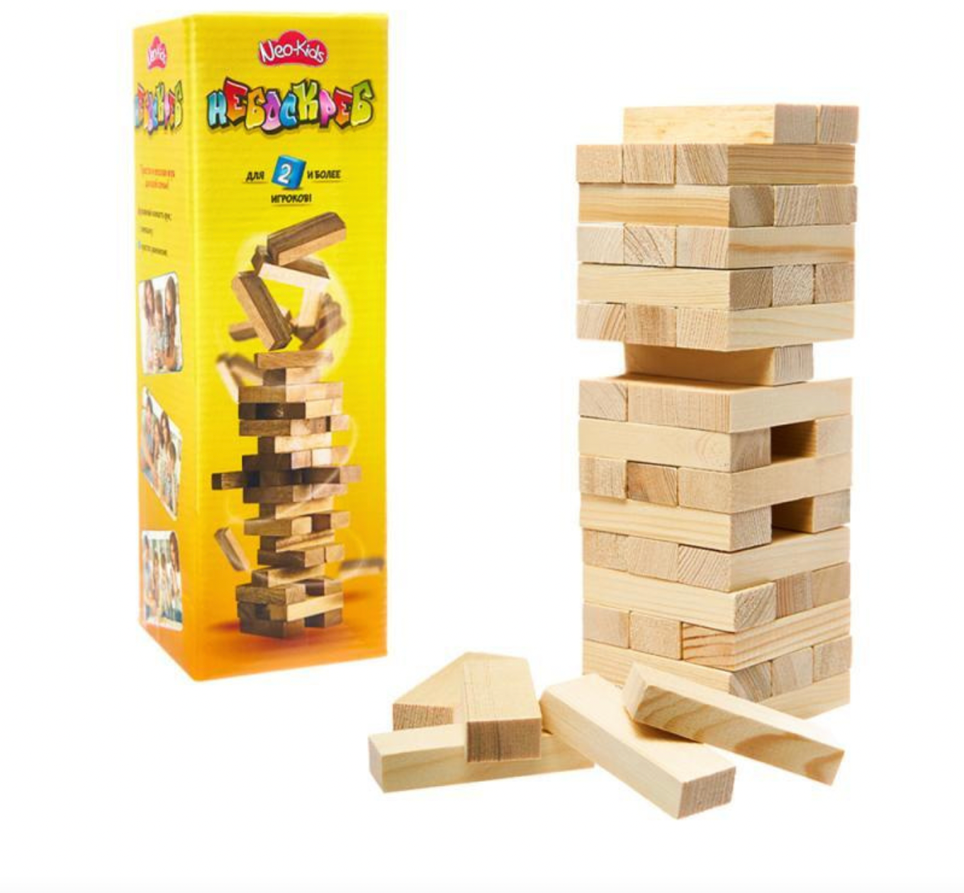 Настольная и развивающая игра для детей и взрослых Дженга