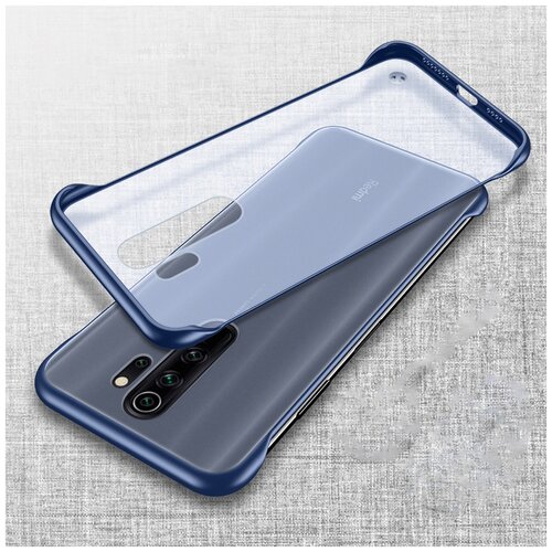 фото Пластиковый полупрозрачный матовый ультратонкий чехол для xiaomi redmi 9 синий 100gadgets