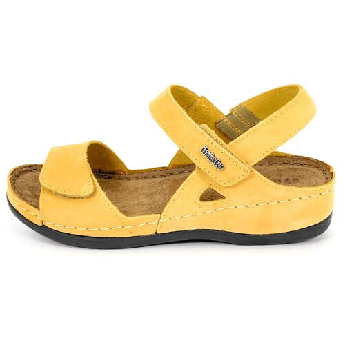 фото Сандалии из натуральной кожи inblu 06-2a желтого цвета (размер 38 / 24см)