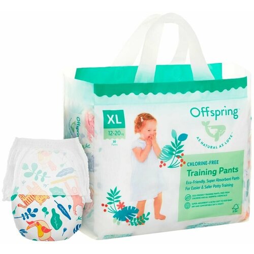 Подгузники-трусики Offspring Джунгли XL 12-20кг 30шт