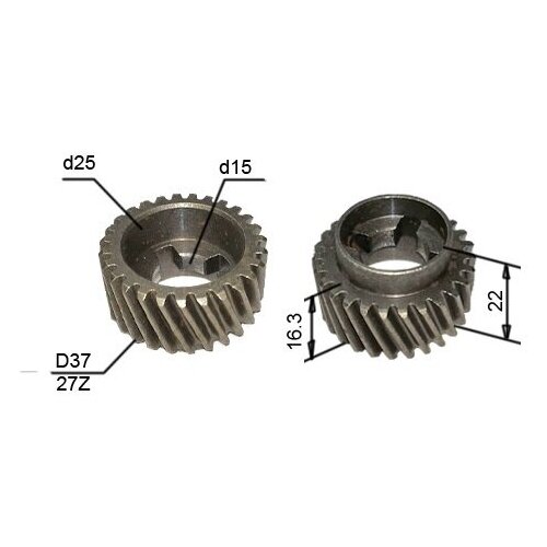 Шестерня для перфоратора Sturm, Stern, Omax, Энергомаш (d-37x26x15 мм)