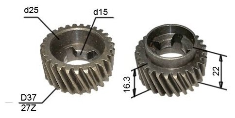 Шестерня для перфоратора Sturm, Stern, Omax, Энергомаш (d-37x26x15 мм)