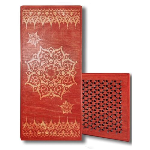 фото Доска садху с динамическими гвоздями, мандала составная - 2 шаг 10мм красная goodwood
