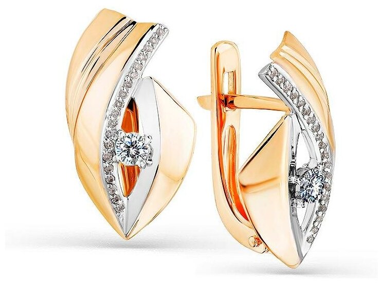 Купить Серьги Master Brilliant Золотые серьги с бриллиантом за 114920р ...