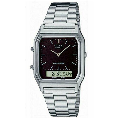 Наручные часы CASIO Vintage AQ-230A-1D, черный, серебряный