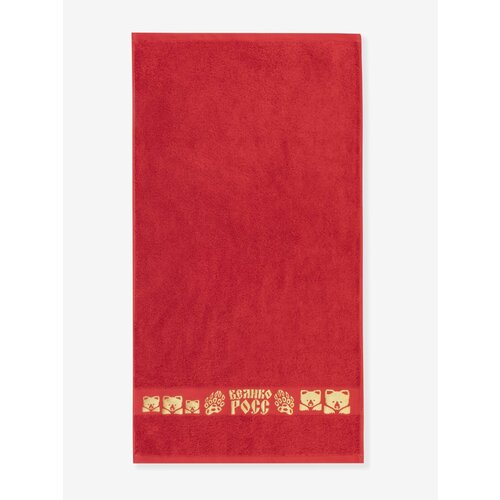 Полотенце махровое Золотая Дубрава красного цвета, 40х70