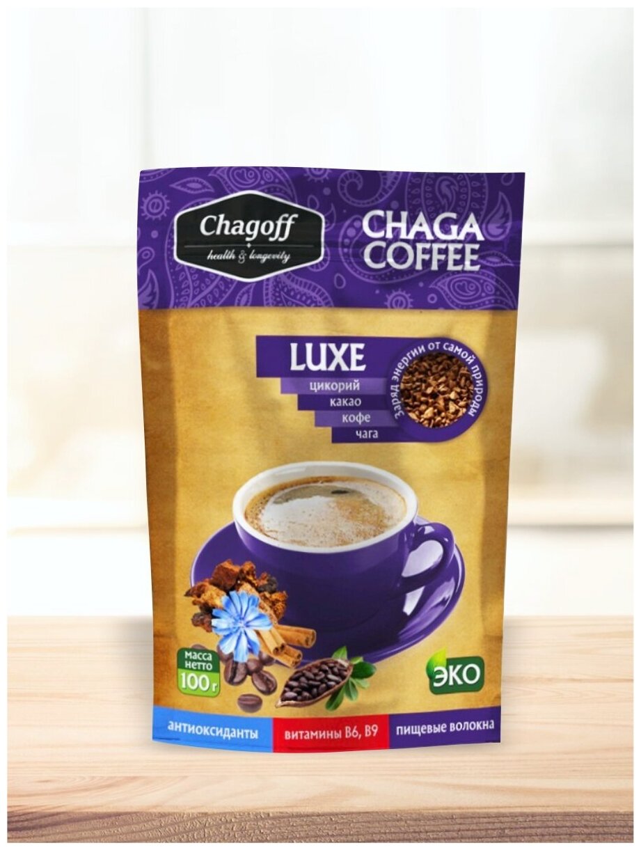 Кофейный напиток Chagoff Чага Кофе Luxe, 100 г - фотография № 2