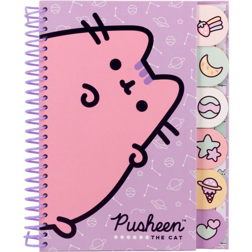 Блокнот PUIS-UA1-5037_ Pusheen с цветными разделителями внутри 60л 6 разделителей Размер 175 x 215 х 2 см 639₽
