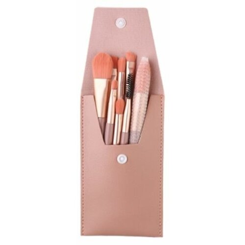 Набор кистей для макияжа в чехле 8 шт цвет розовый 253₽