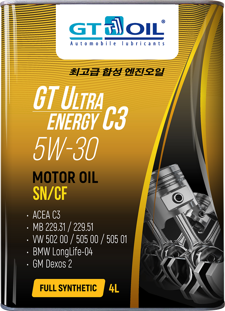 Синтетическое моторное масло GT OIL GT Ultra Energy C3 5W-30, 4 л