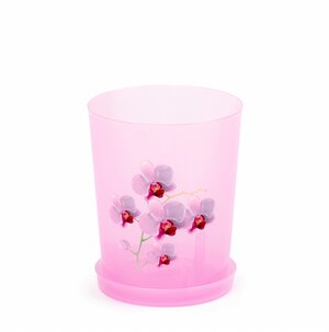 Горшок цветочный / кашпо для орхидеи "Декор" 1,2л (прозрачно-розовый)