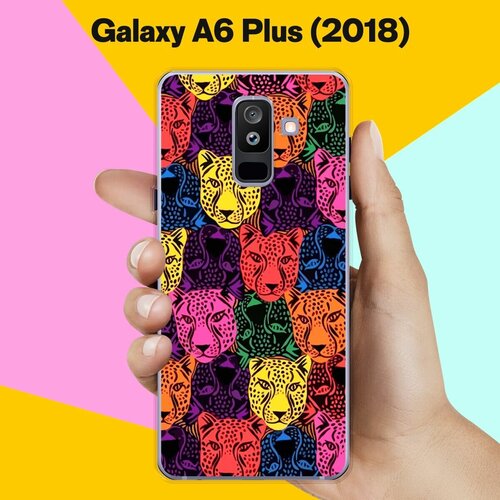 Силиконовый чехол на Samsung Galaxy A6 Plus (2018) Тигры / для Самсунг Галакси А6 Плюс пластиковый чехол единорог пьет радугу на samsung galaxy a6 самсунг галакси а6 плюс