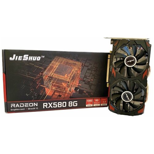 Видеокарта JieShuo Radeon RX 580 8ГБ RX 580 2048SP 8GB 1052500₽