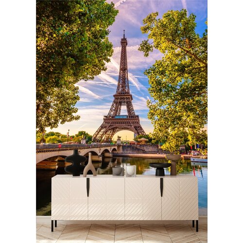 Фотообои Закат в Париже 200х260 см. фотообои лето в париже бумажные 140x200 см