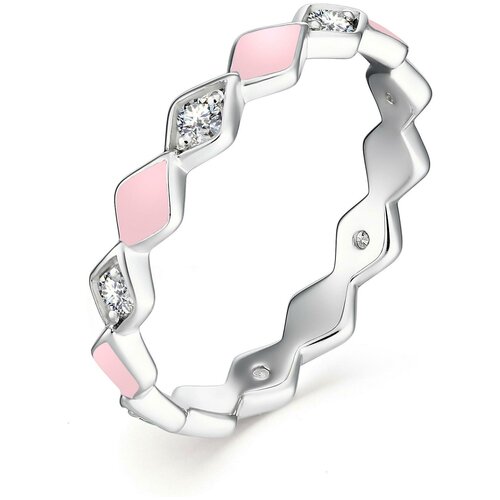 фото Алькор кольцо с 7 фианитами из серебра 01-1306-эм58-00, размер 17