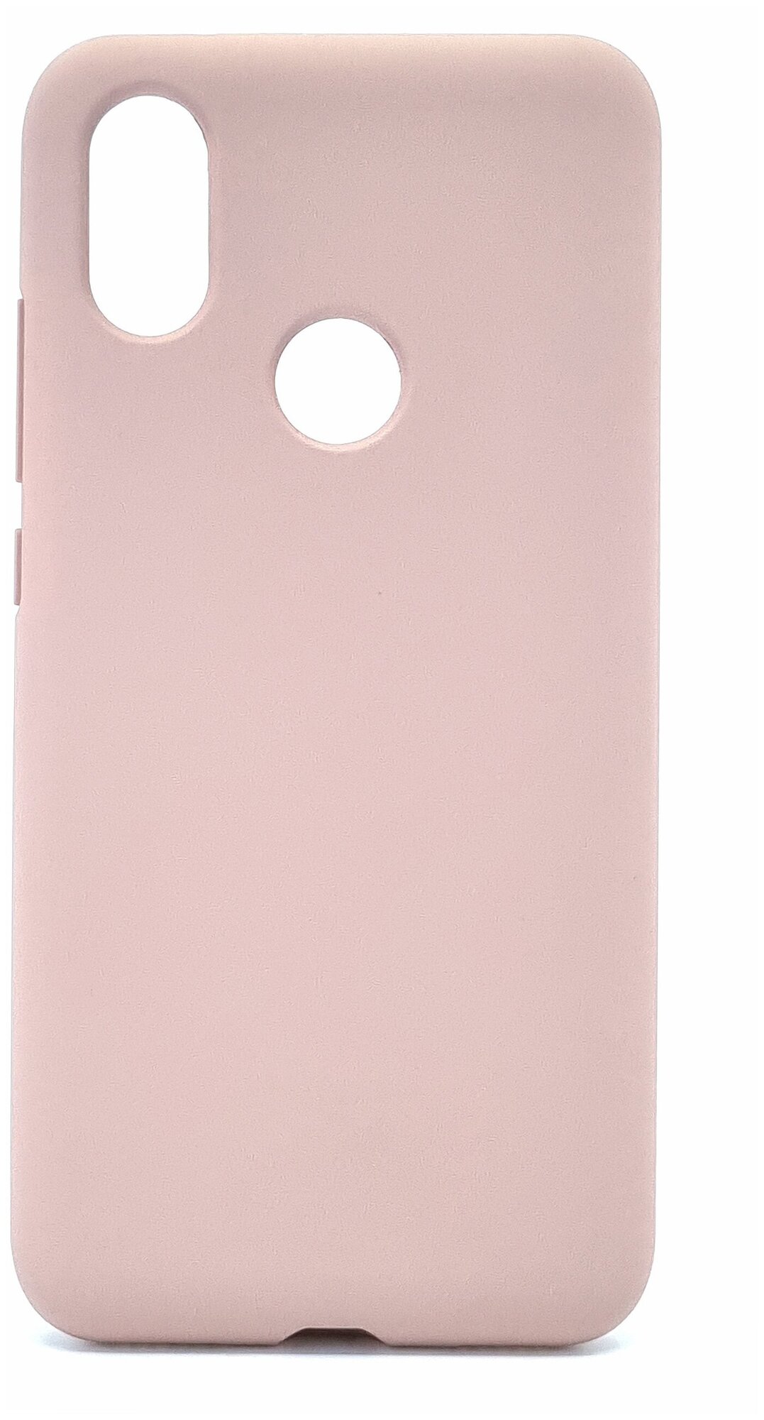 Чехол силиконовый на Xiaomi Mi A2 SILICONE COVER Soft-touch / c микрофибровым покрытием внутри, Розовый