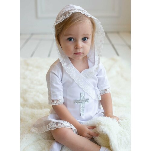 фото Рубашка lemur studio крестильная "серебро"