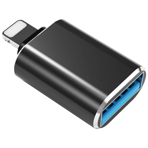 Адаптер переходник Lightning - USB OTG для iPhone, iPad, алюминиевый Красный