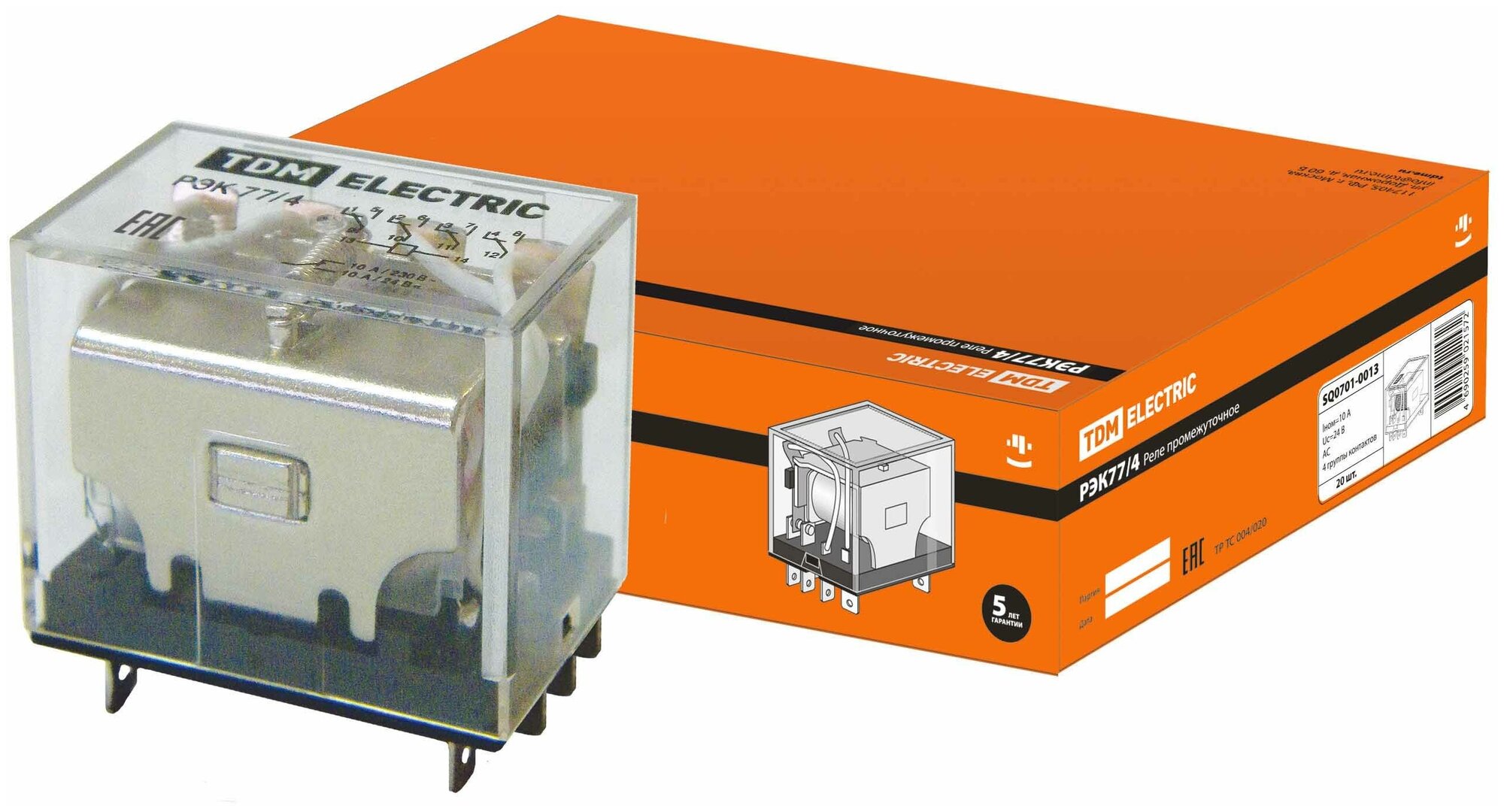 Реле РЭК77/4 10А 24В AC TDM Electric (SQ0701-0013) — купить по выгодной ...