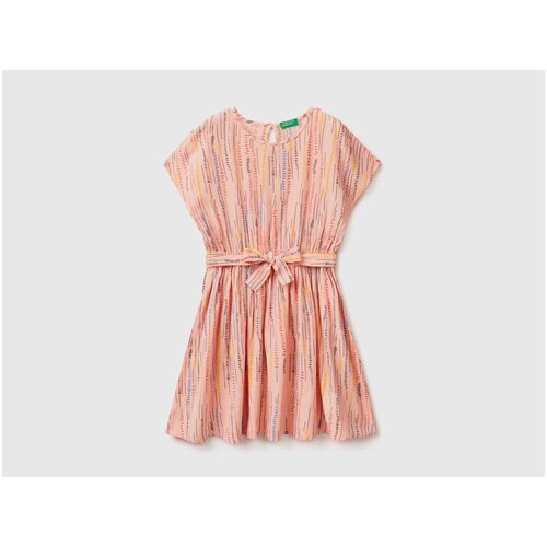 Платье из вискозы с принтом United Colors of Benetton для девочки 23P-4YRTCV017-68D-XL