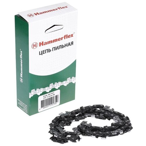 Цепь Hammerflex 401-931 3/8 1.3 мм 59 звен. цепь hammerflex 401 937 3 8 1 1 мм 52 звен