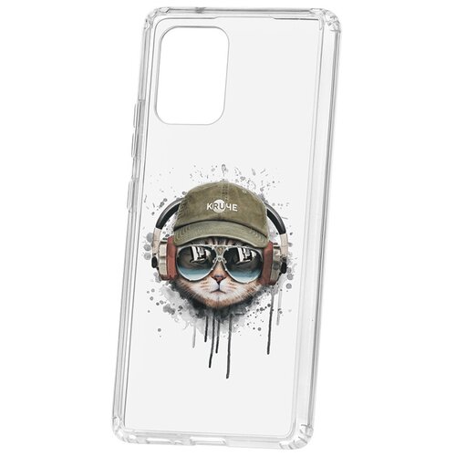 фото Чехол samsung s10 lite kruche print кот в наушниках кruче
