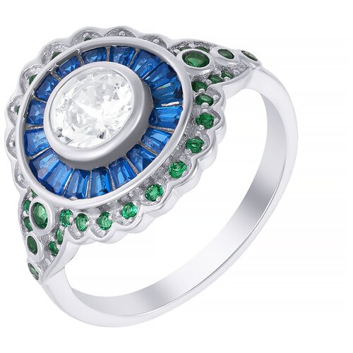 фото Element47 кольцо из серебра 925 пробы с кубическим цирконием cas3767r_ko_003_wg, размер 17.5