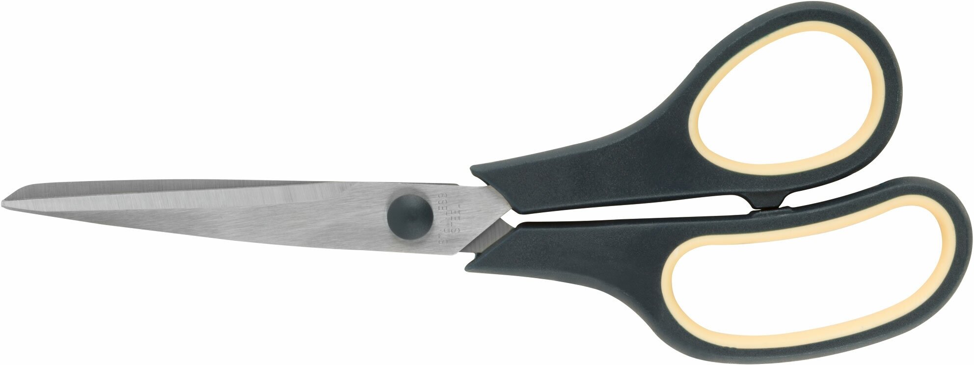 Ножницы бытовые нержавеющие, прорезиненные ручки, толщина лезвия 1,8 мм, 225 мм (67377)