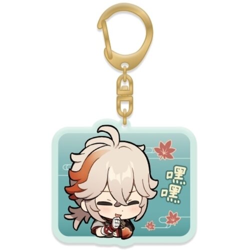 Брелок miHoYo, зеленый anime genshin impact moppet kaedehara kazuha yoimiya acrylic stand model plate desk decor standing sign keychain fans best gifts