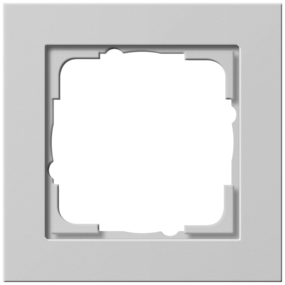 021137 Установочная рамка Gira E2 (цвет Серый матовый, один пост)