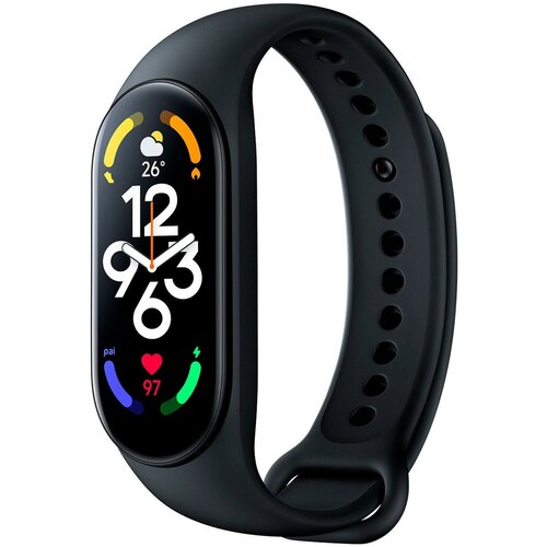 Фитнес-браслет Xiaomi Mi Smart Band 7, 1.62, Amoled, BT5.2, 180 мАч, чёрный фитнес браслет xiaomi redmi smart band 2 белый bhr6923gl