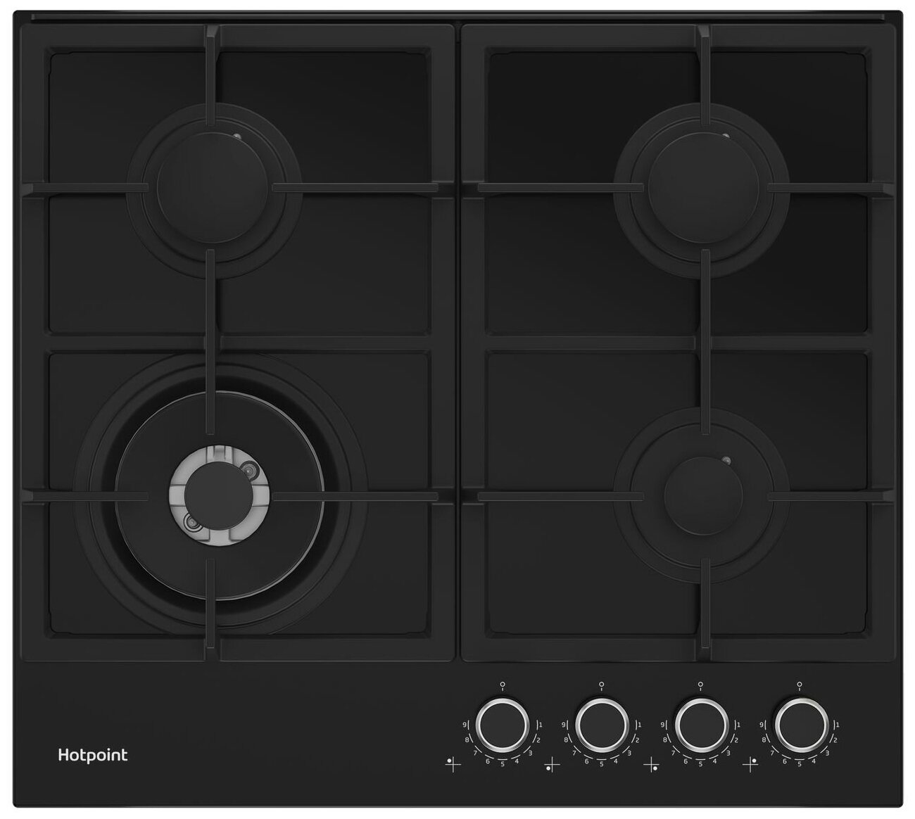 Встраиваемая газовая панель независимая Hotpoint HGS 62F/BK